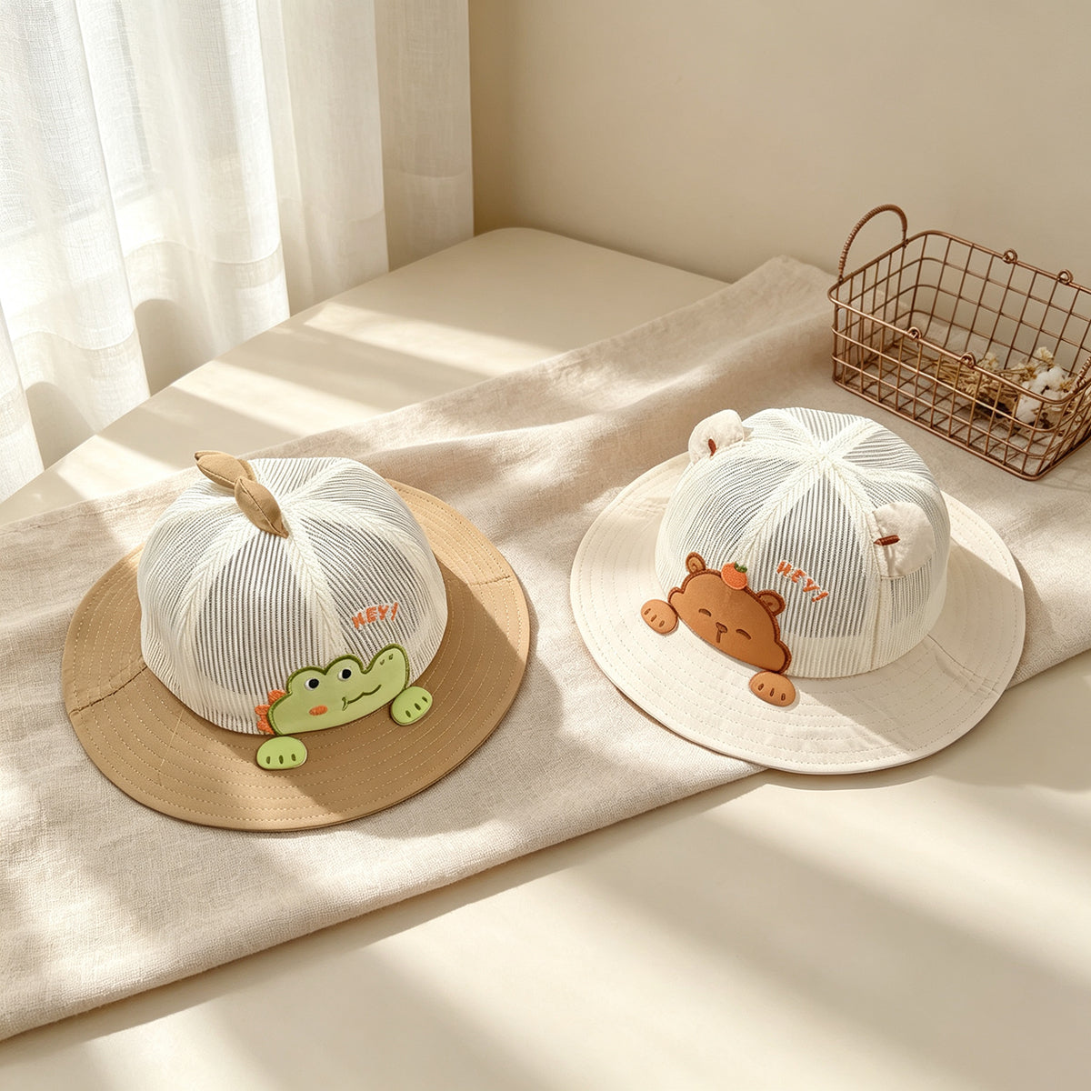 Cartoon pour enfants en forme d'animal Tout-net à manches minces Respirant Cool and Cute Casual Fish