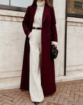 Automne Hiver La mode européenne et américaine des femmes Amazon Casual Long Solid Color Warm Wo