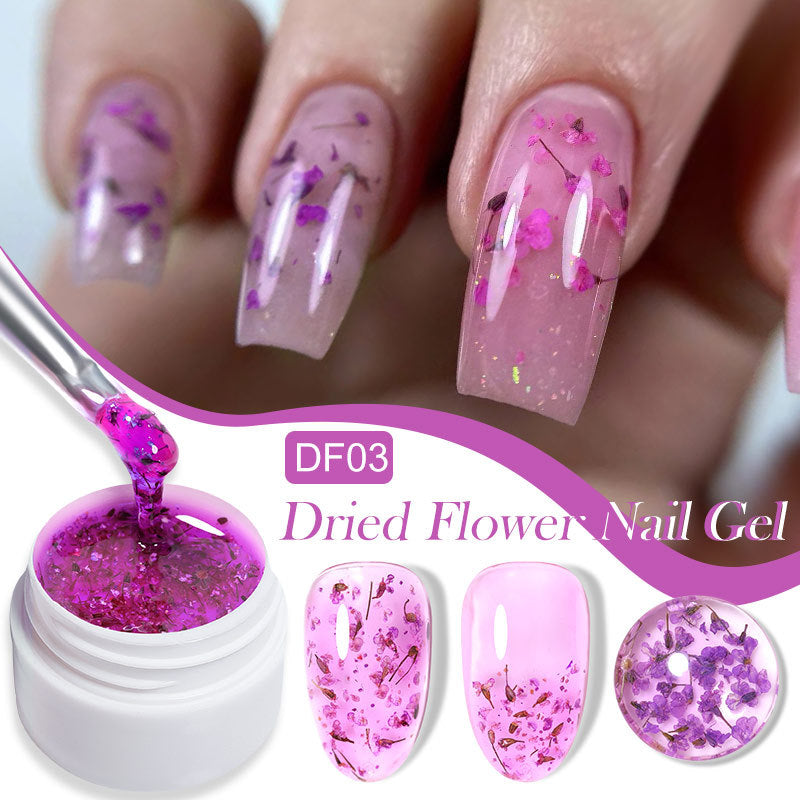 Gel de fleur séché aux ongles