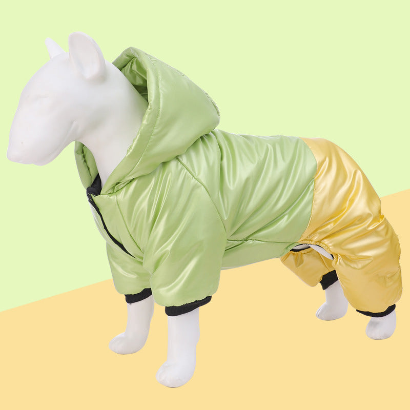 Vêtements pour animaux de compagnie imperméable à l'eau pour chien à quatre pattes en coton rembourré