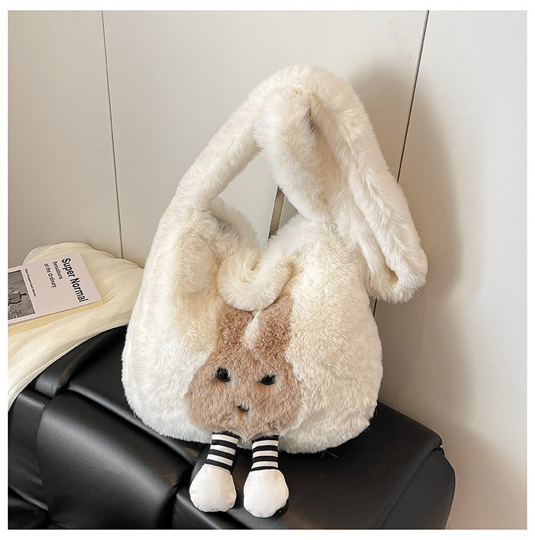 Mignon en peluche Cartoon Grande Capacité Sac à bandoulière