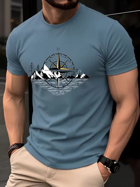Chemise Homme Retro Compass à manches courtes