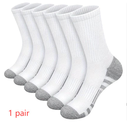 Chaussettes athlétiques assortis de couleur Plus taille Basketball Mid Tube coton respirant