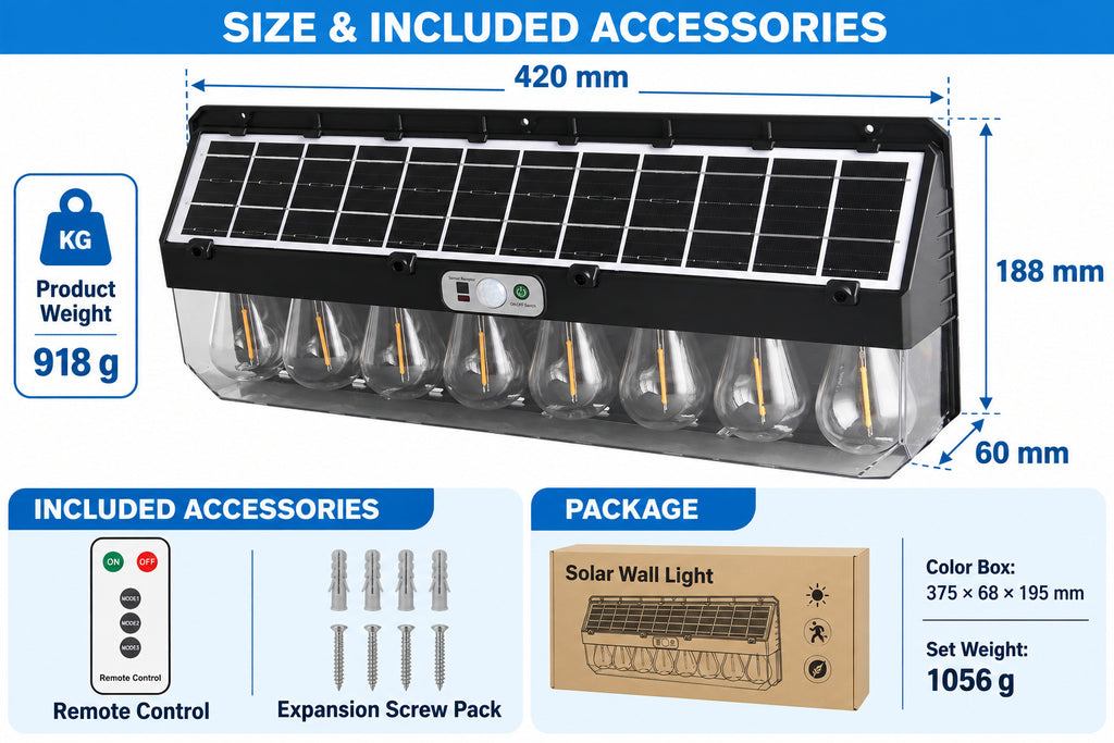 Solar Powered Rechargeable Motion Sensor LED lampe de travail 4800mAh pour auto W7116 8 4 heures