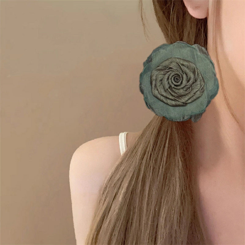 Clip de cheveux rose vert foncé élégant et haut de gamme