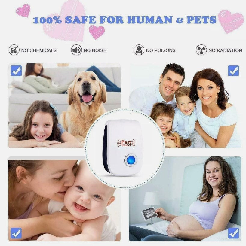 4X Ultrasonic Pest Control Repeller UK Mouse de souris de rat à rejet externe