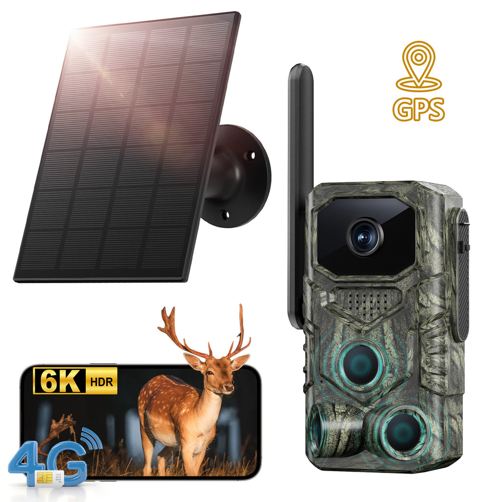 4G GPS Hunting Outdoor Trail Caméra grand angle 4MP Camouflage Wildlife Deer Monitoring Sol