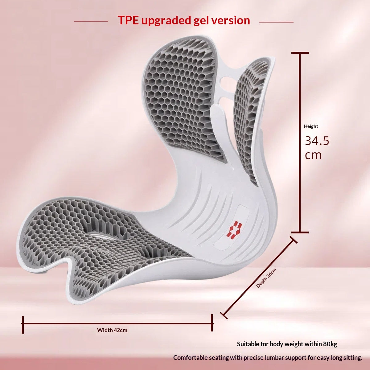 Coussin de soutien lombaire ergonomique de bureau portable
