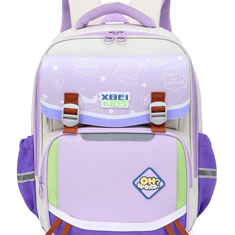 Schoolbag Réduction du fardeau Protection de la colonne vertébrale Sac à dos léger et grande capacité