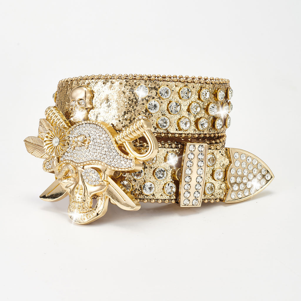 Ceinture de mode Punk Pirate de Strass Punk