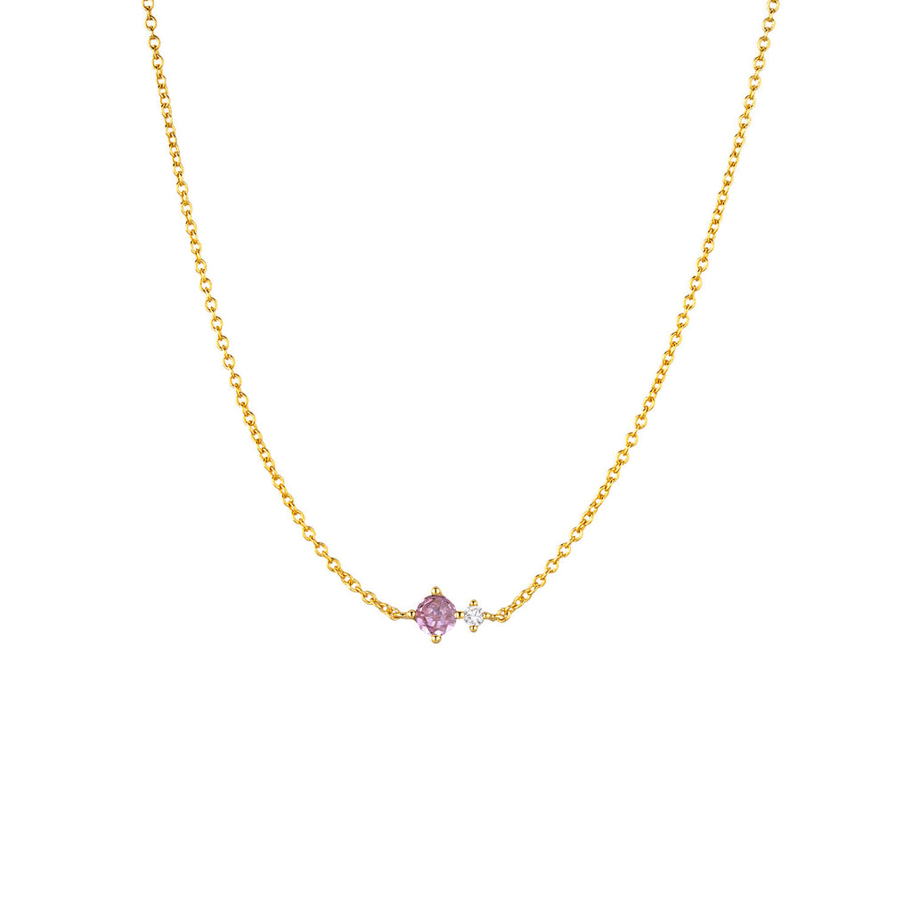 S925 Collier en argent sterling avec douze pendentifs en pierre de naissance