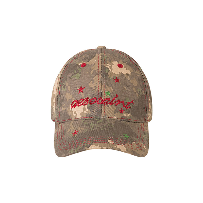 Camouflage Retro Broded Earflap Fur Casquette de baseball
