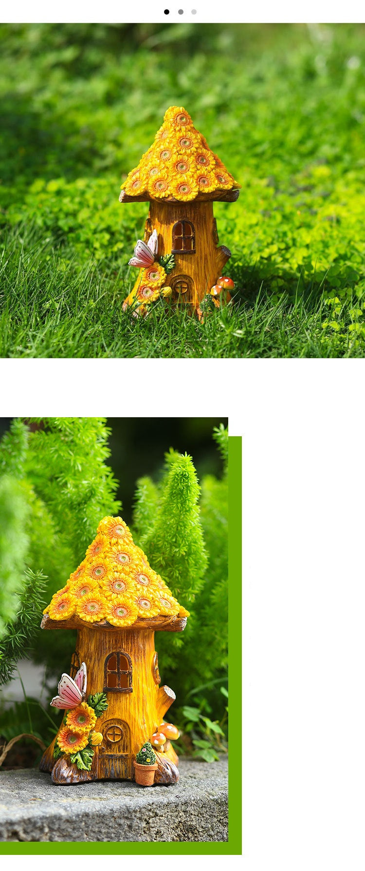 Resin solaire lampe décoration arbre maison lampe jardin extérieur pelouse