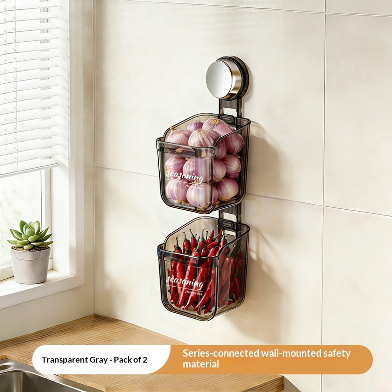 Panier de rangement mural sans punch pour la cuisine