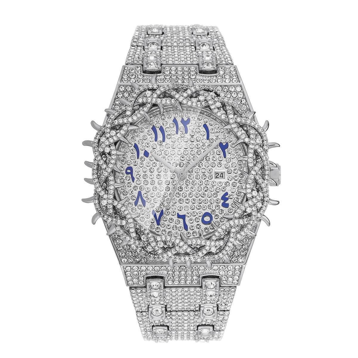 Personnalisé Mesh-design Inlaid Quartz Fashion Watch