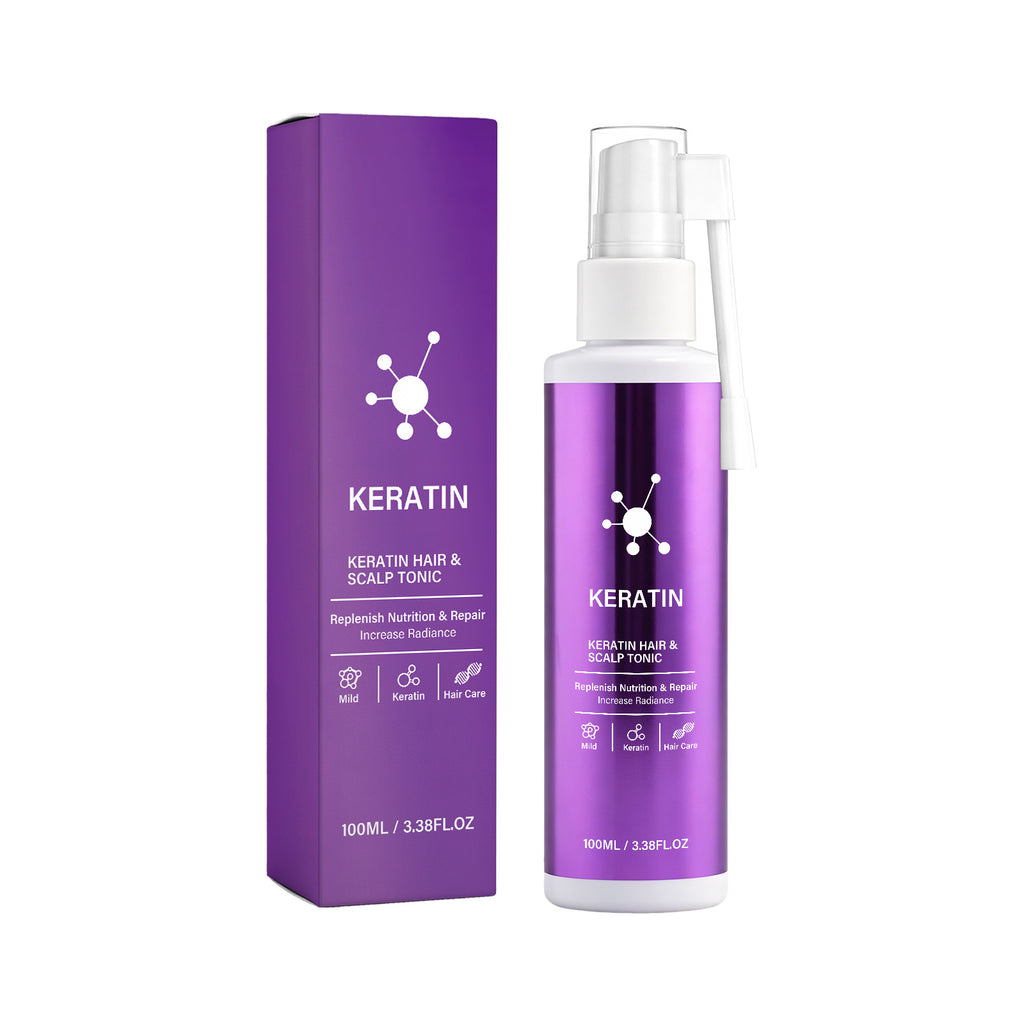 Keratin cheveux Serumgentle soin pour le scalp laissant les brins de lumière et de générosité
