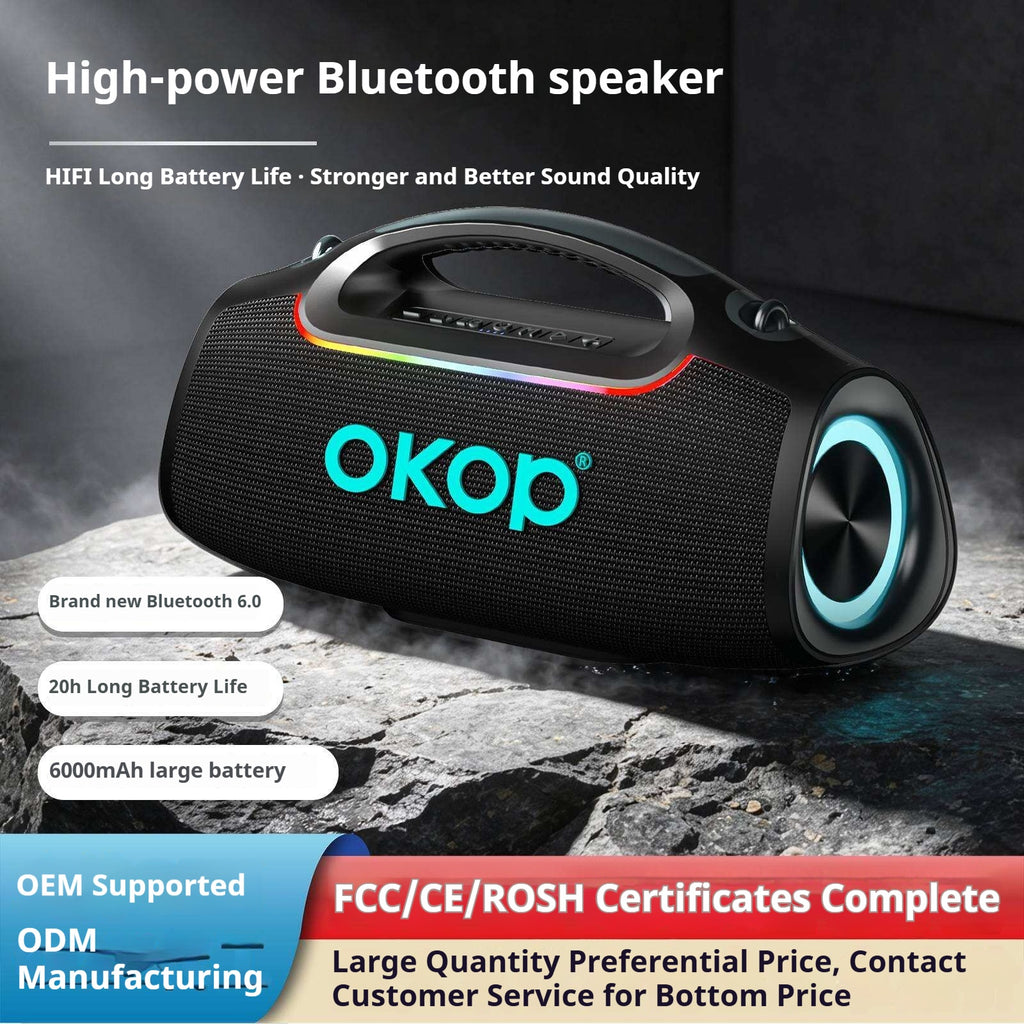 KP-875 Meilleur marché Portable Bluetooth haut-parleur haute puissance RGB éclairage multifunct