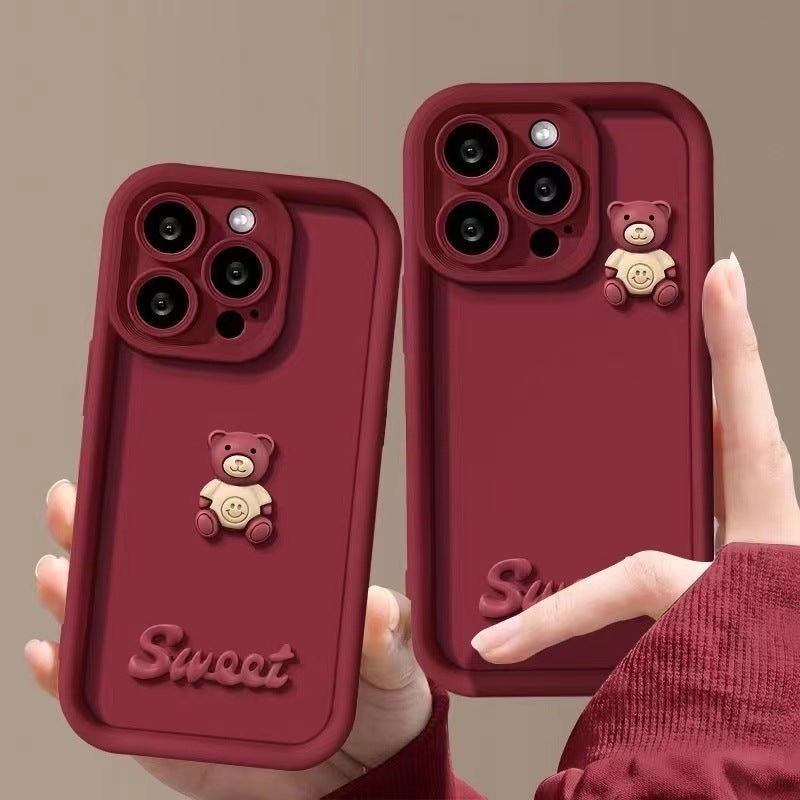 Célébrité d'Internet Dossier de téléphone de poupée de dessin animé en trois dimensions