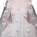 Veil à papillon tridimensionnel blanc nuptial