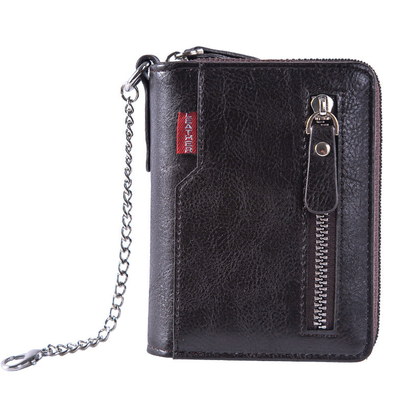 Fentes de cartes multiples Grande capacité deux fois Zipper cash and Card Versatile Bag