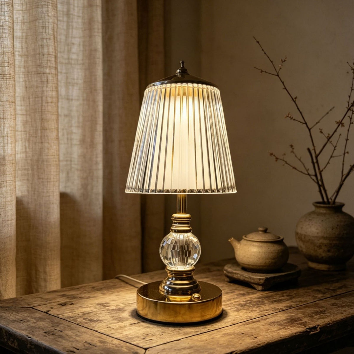 Lampe de table décorative en cristal Petite lumière de nuit