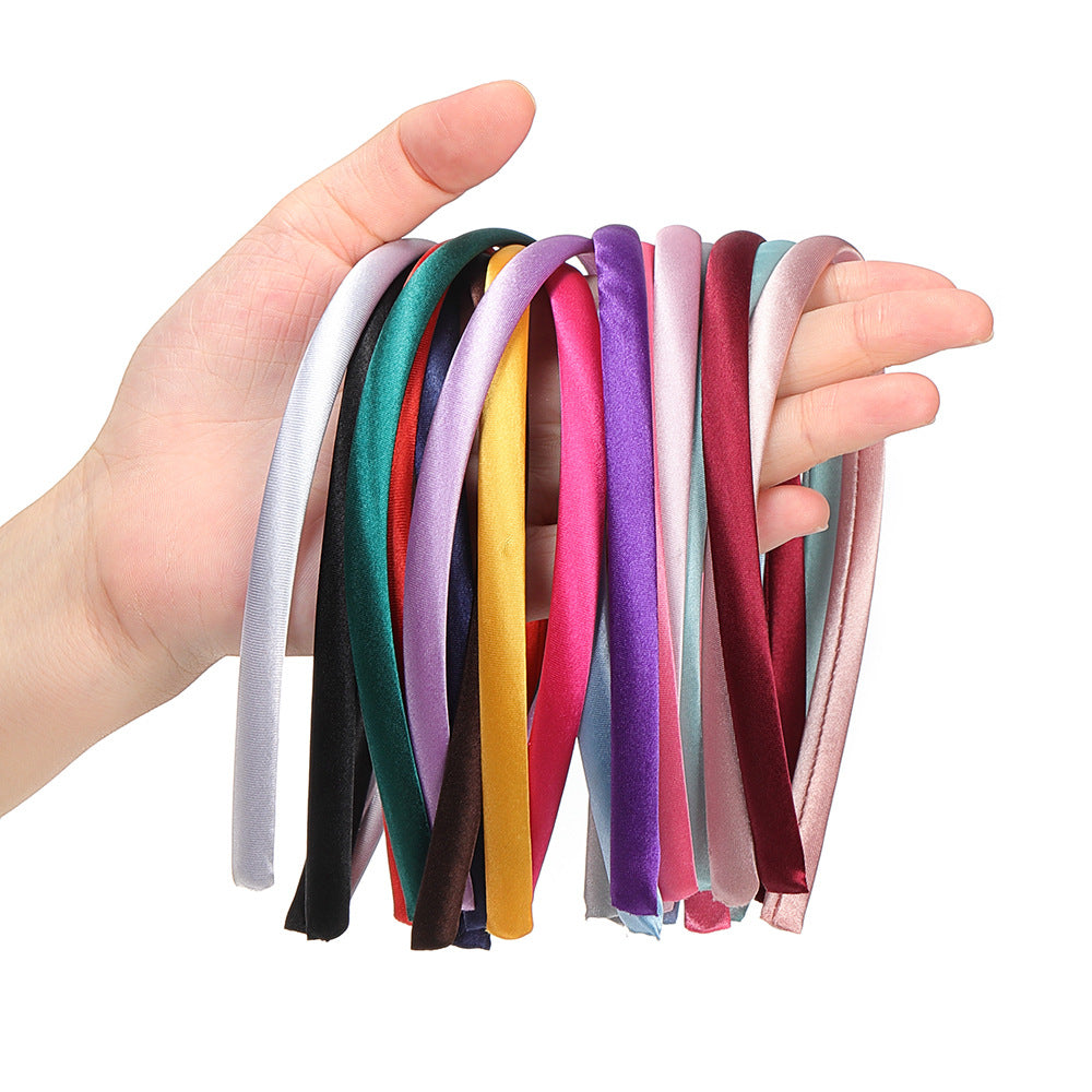 Couleur Bande de tête Diy Cloth Wrapper Accessoires Ruban Cloth Bande de tête Ornement Matériel entier