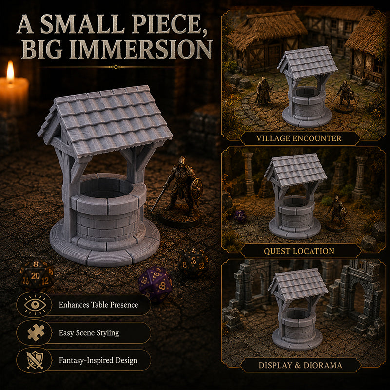 Terrain de table de puits de fantaisie imprimé 3D