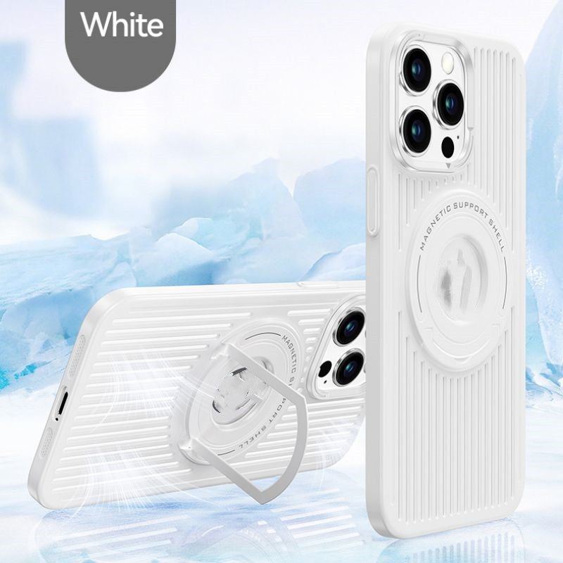 Étui de protection pour téléphone invisible magnétique à tige de traction
