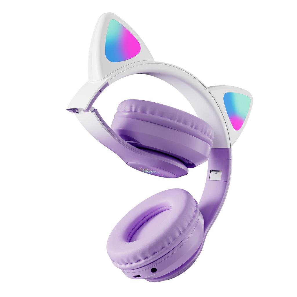 Écouteurs Bluetooth sans fil pliables couleur dégradé