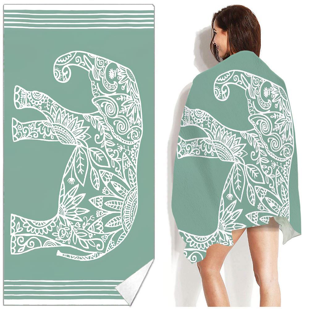 Serviette de plage Bohemian imprimée pour la natation
