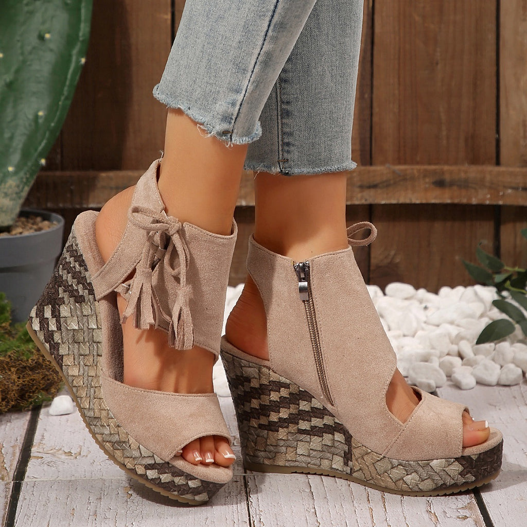 Sandales de plate-forme à talons hauts pour femmes