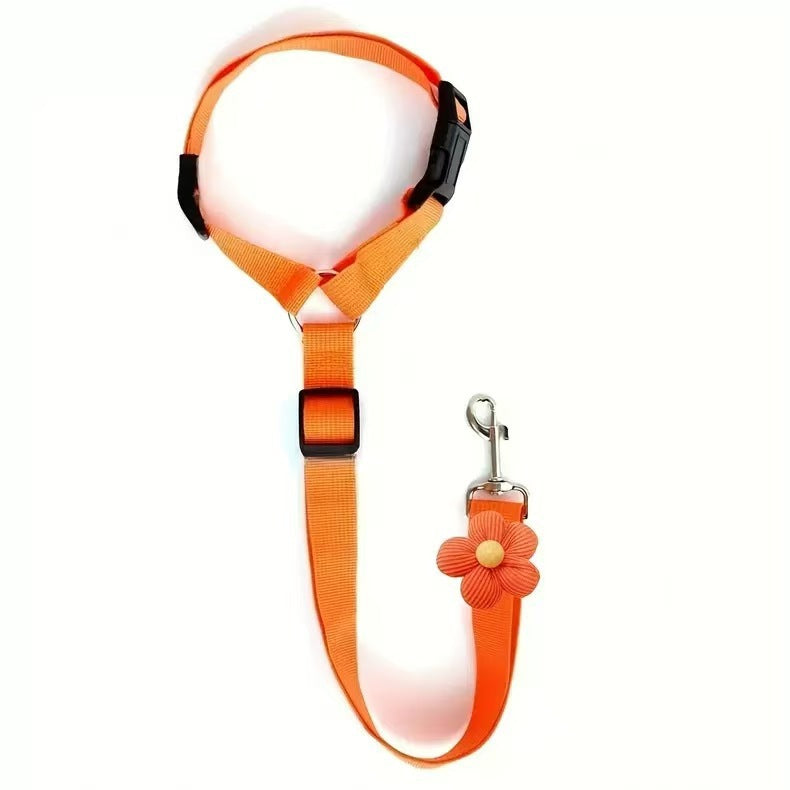 Animaux de compagnie Harness Ring Dog Car Elastic Reflective Strap laisse