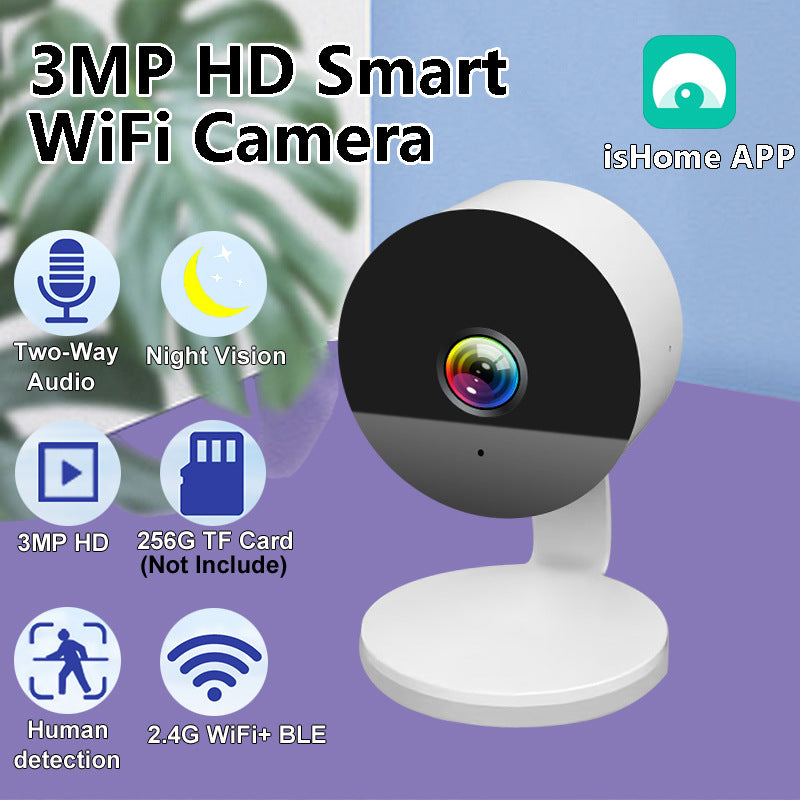 Portable 3MP HD Multifunction Wi-Fi Camera for Home Use