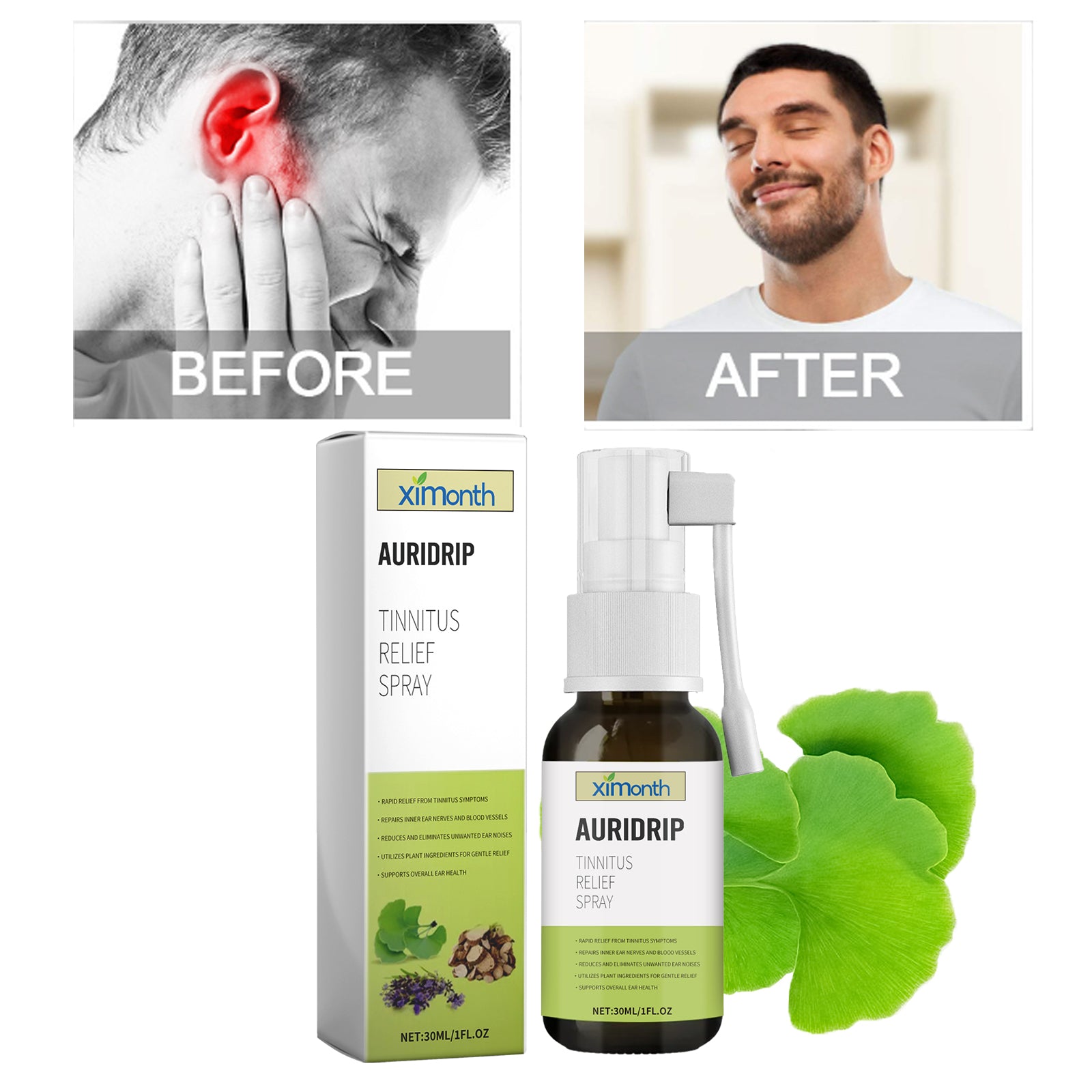 Spray apaisant à l'oreille 30ml-boîte