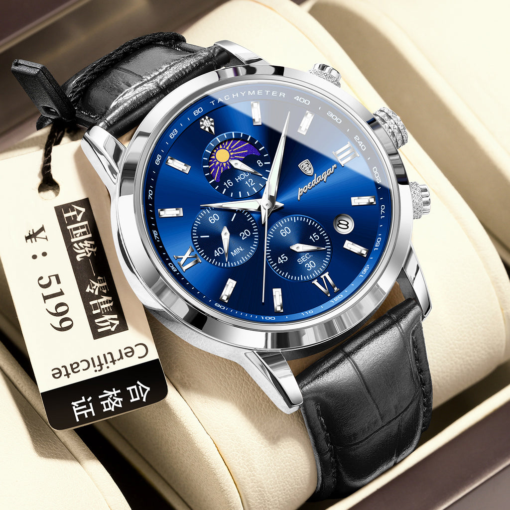 Montre masculine multi-fonctions sport Timing Lune Phase
