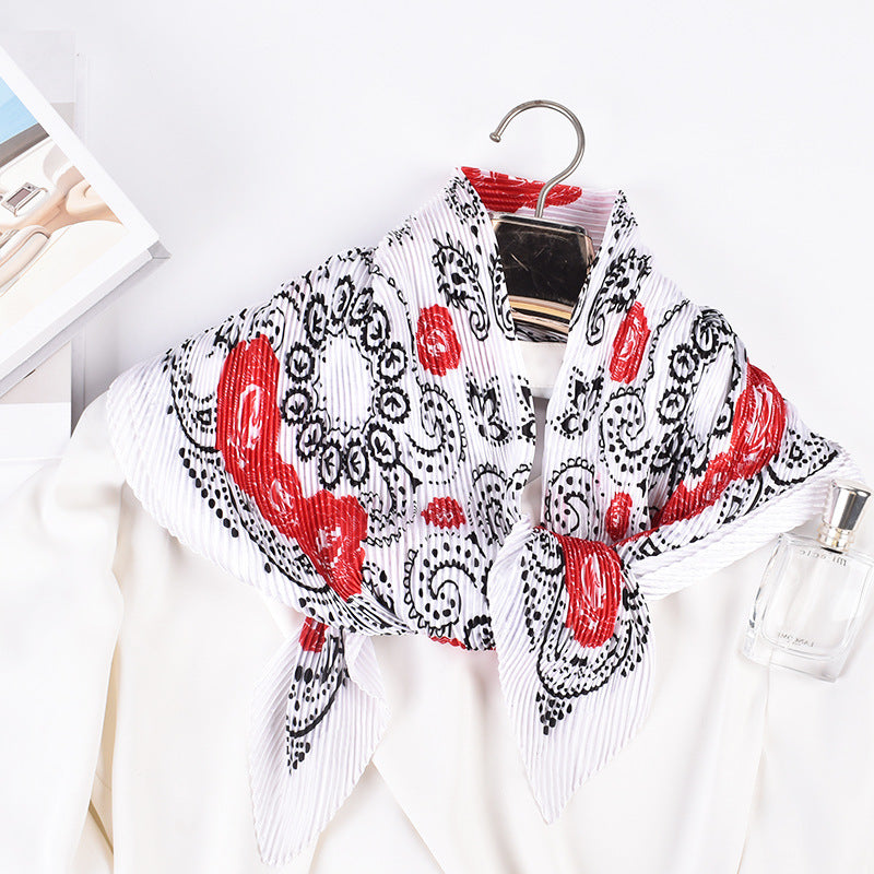 Mode Retro Rose Pattern Grand mouchoir