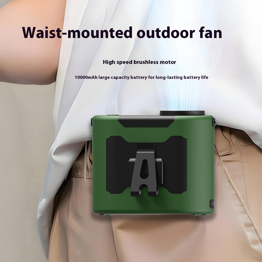 Camping en plein air haute vitesse Long Endurance Portable Waist Refroidissement Ventilateur Halter