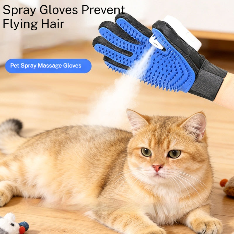 Fournitures de nettoyage pour animaux Gants de pulvérisation sans rinçage Et un pinceau déchiquetant