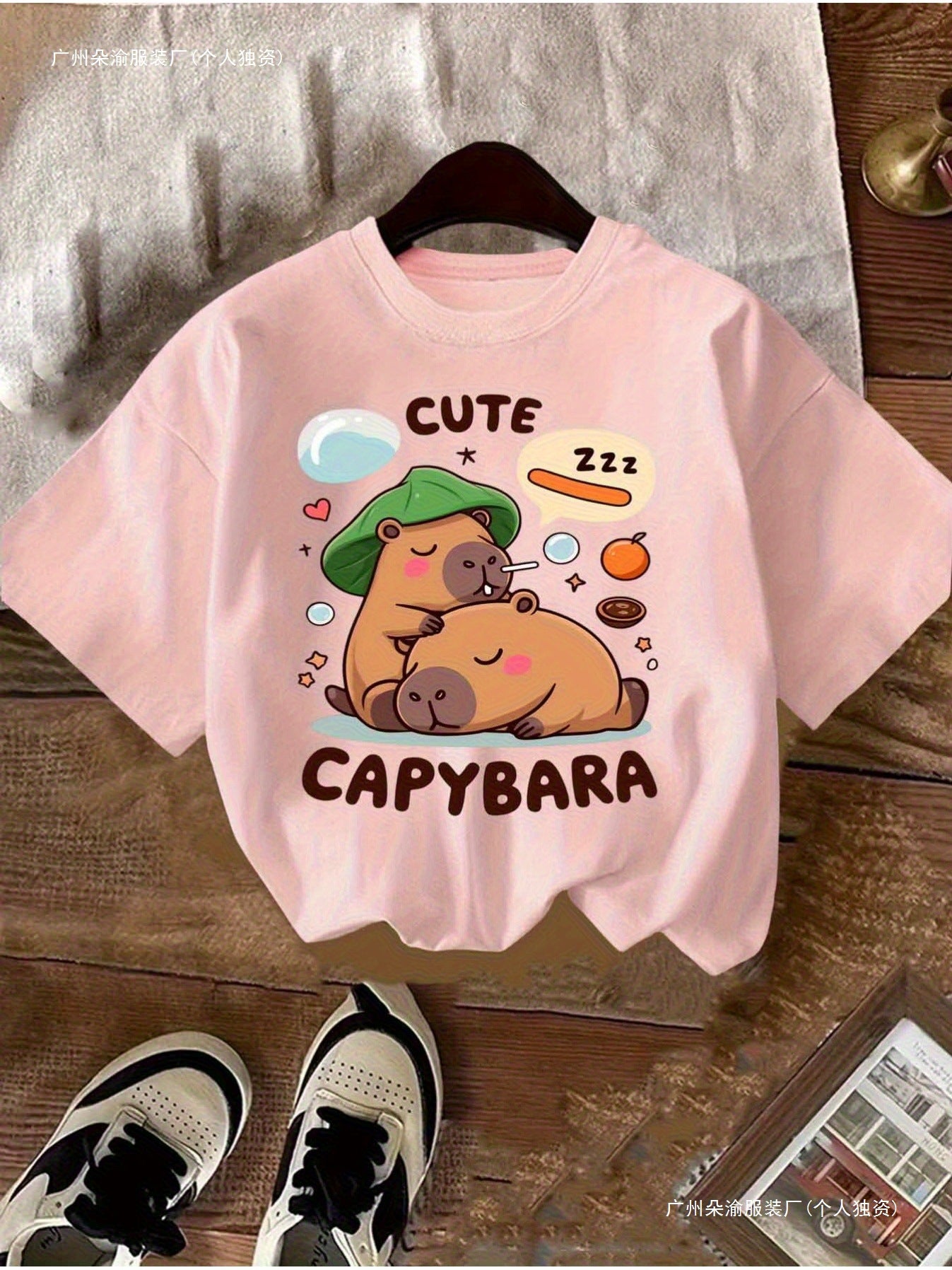 T-shirt à col rond occasionnel d'été pour enfants