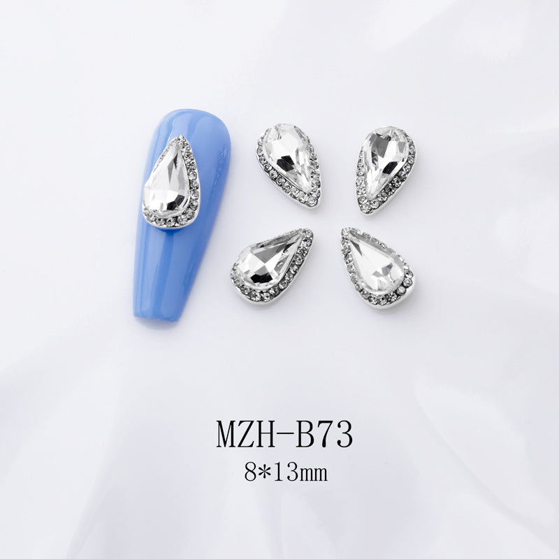 K9 Strass à dos plat ultra brillant en blanc pour décorations d'art à ongles