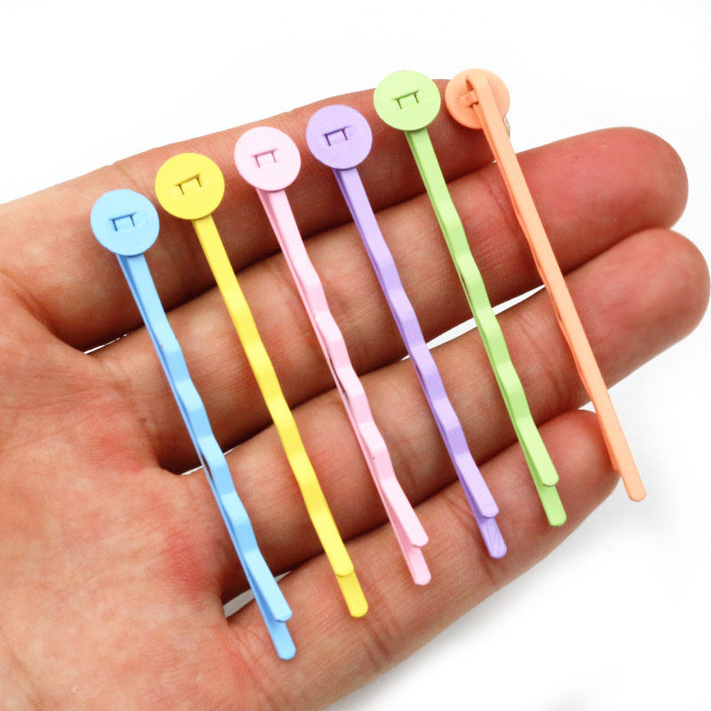 Candy Color Band Plateau Clip Internet Célébrité Petit épingle à cheveux Handmade Accessoires de cheveux 14g