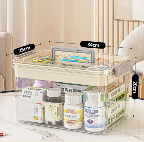 Boîte de rangement ménager Multi-niveau de médecine plastique à grande capacité Organisateur
