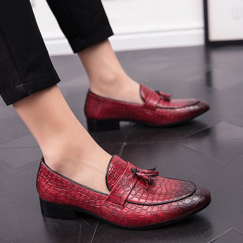 Chaussures en cuir pointu pointu pour hommes