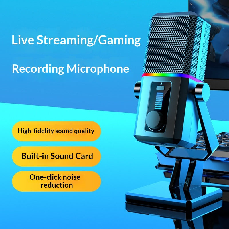 Microphone de bureau parance de bruit RVB