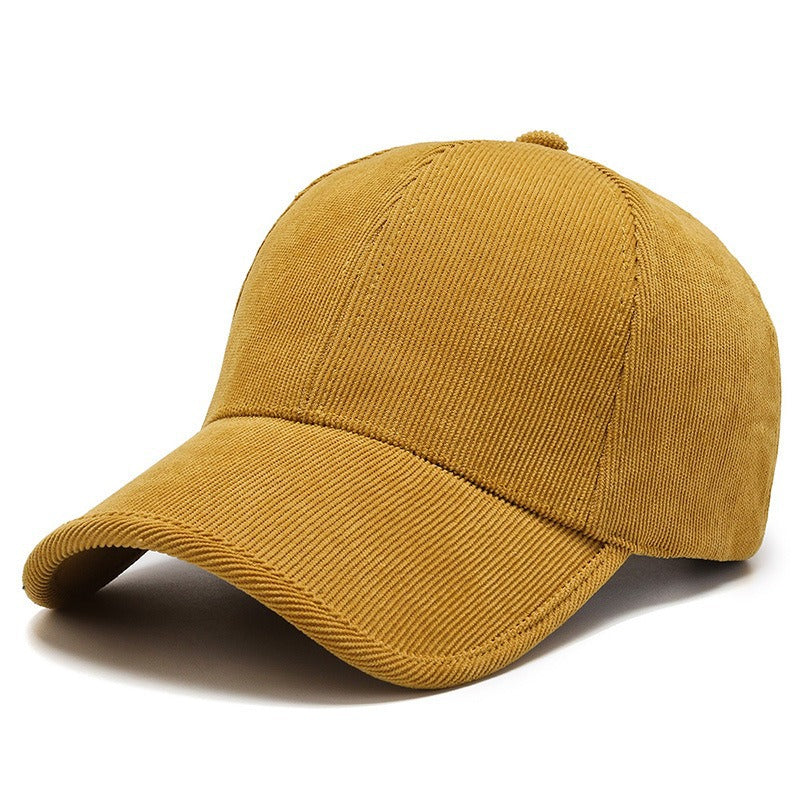 Quatre saisons Corduroy Couleur Casquette de baseball Casual Tous appariements