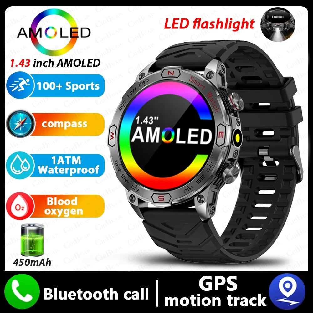 Smart Watch écran HD AMLOED Bluetooth appelant Sports Watch