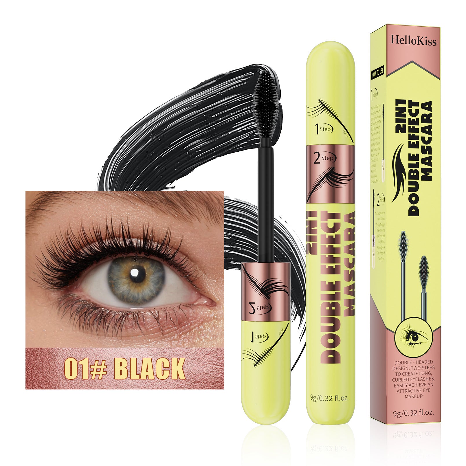 Mascara naturelle longue et volumineuse