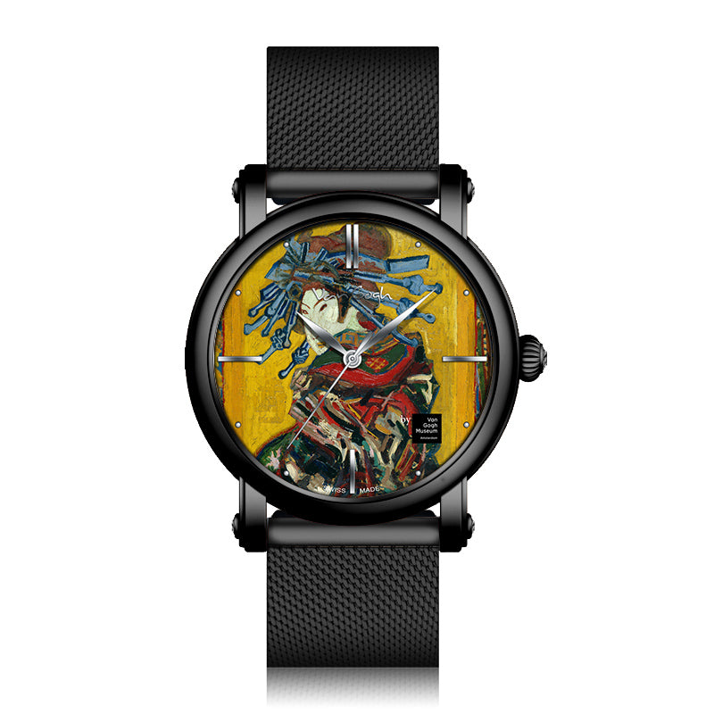 Van Gogh Montre de poignet en quartz pour homme Imprimé 3D