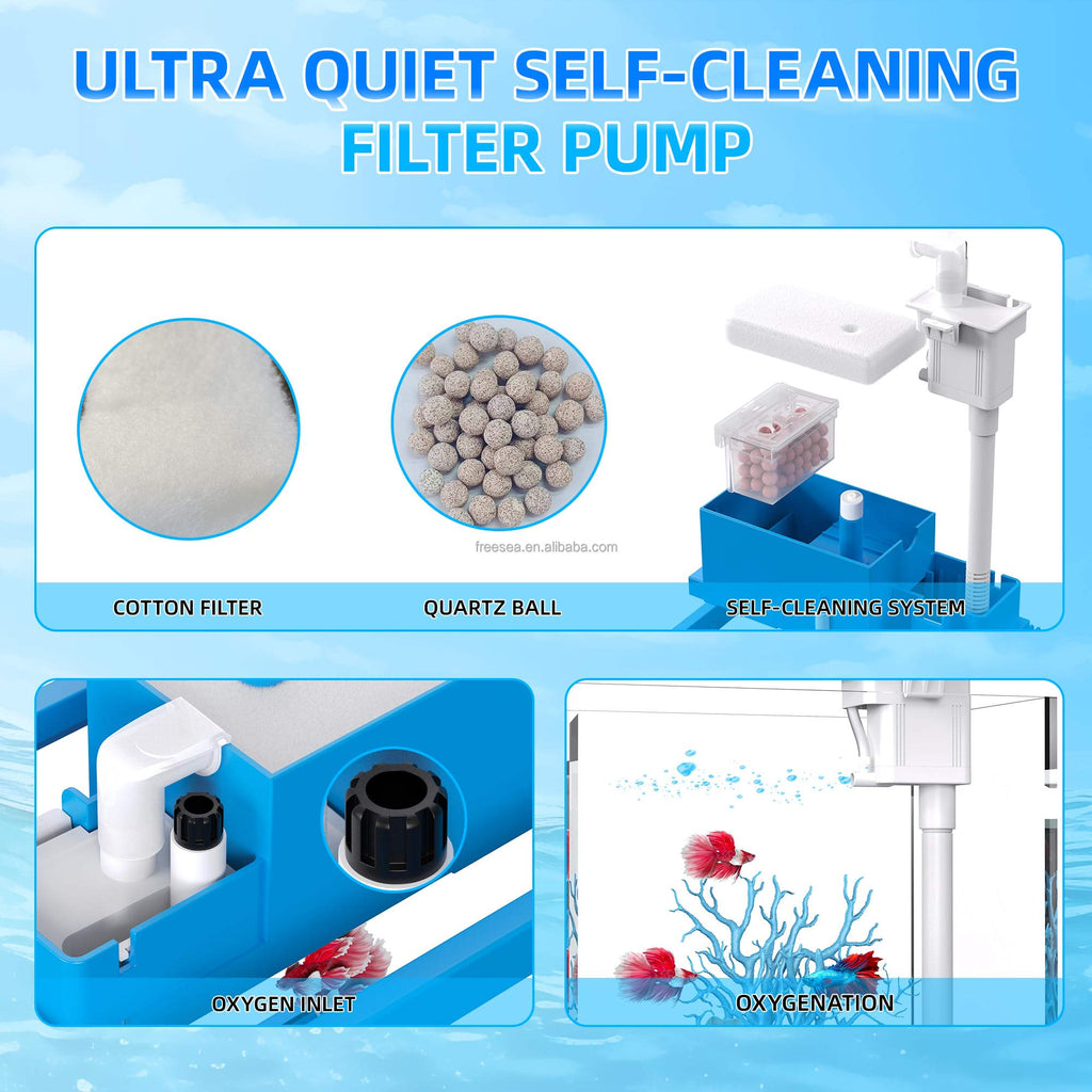 FREESEA 2-gallon Acrylique Réservoir de poisson frais