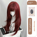 Wig rouge brillant et tendance quotidien tête pleine